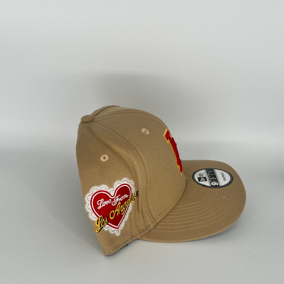 Brown Los Angeles Dodgers Love From Los Angeles Side Patch New Era MLB 9Fifty Snapback Hat