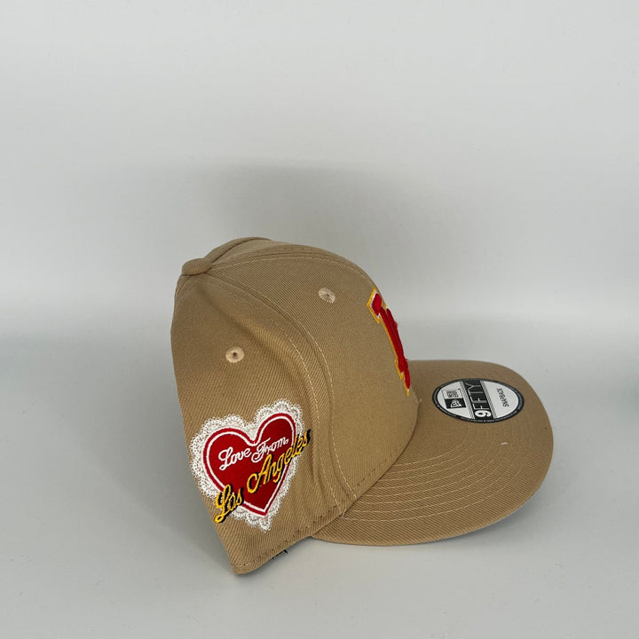 Brown Los Angeles Dodgers Love From Los Angeles Side Patch New Era MLB 9Fifty Snapback Hat
