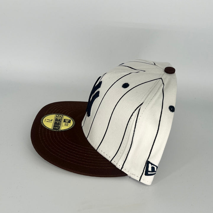 White Brown New York Yankees New Era MLB 59Fifty Fitted Hat