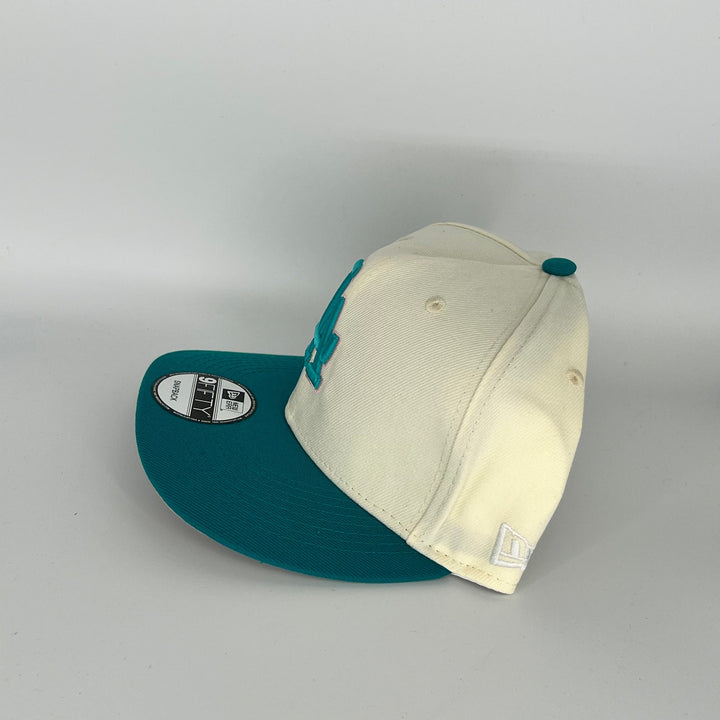 White Blue Los Angeles Dodgers 50TH Anniversary Side Patch New Era MLB 9Fifty Snapback Hat