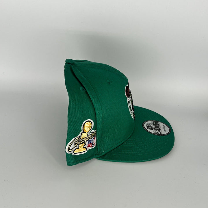 Green Boston Celtics 2024 NBA Champions Side Patch New Era NBA 9Fifty Snapback Hat