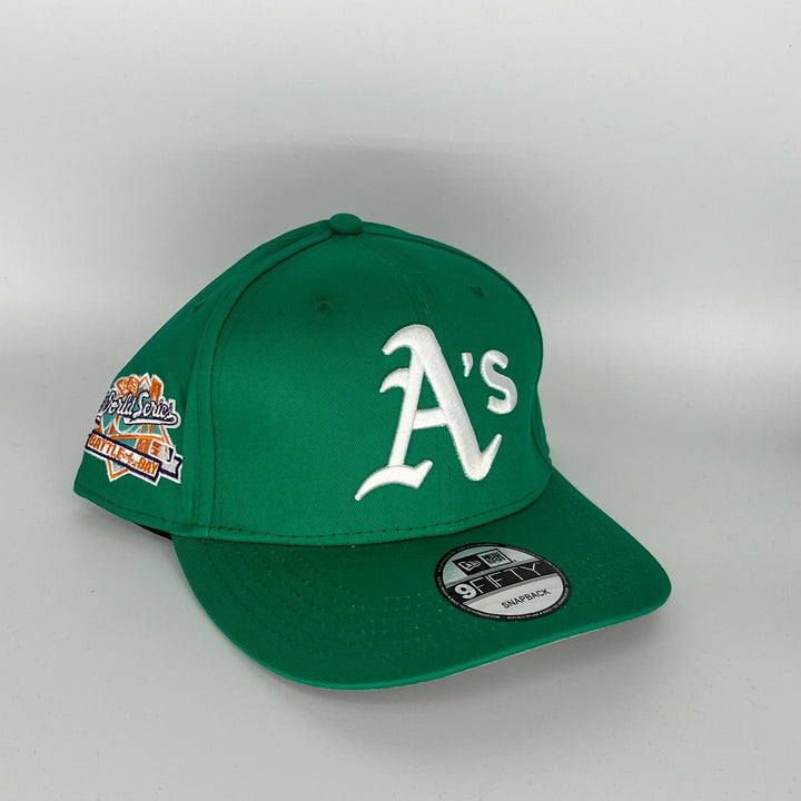 Green Athletics 1999 World Series Battle of The Day Side Patch New Era MLB 9Fifty Snapback Hat