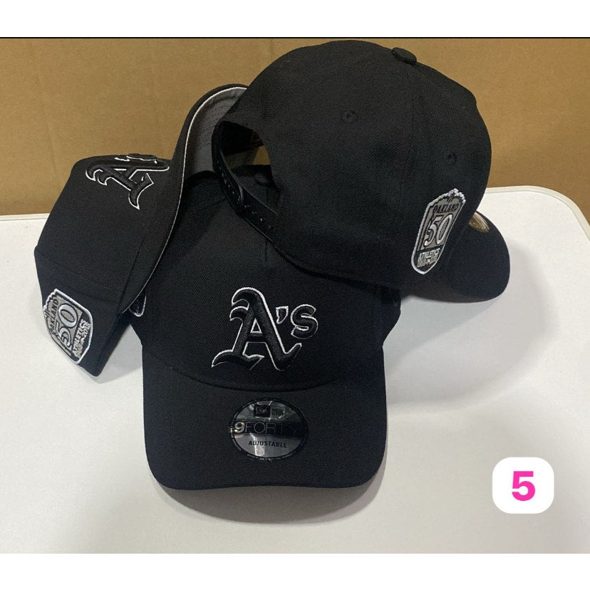 Black Athletics 50th Anniversary SP New Era MLB 9Fifty Snapback Hat