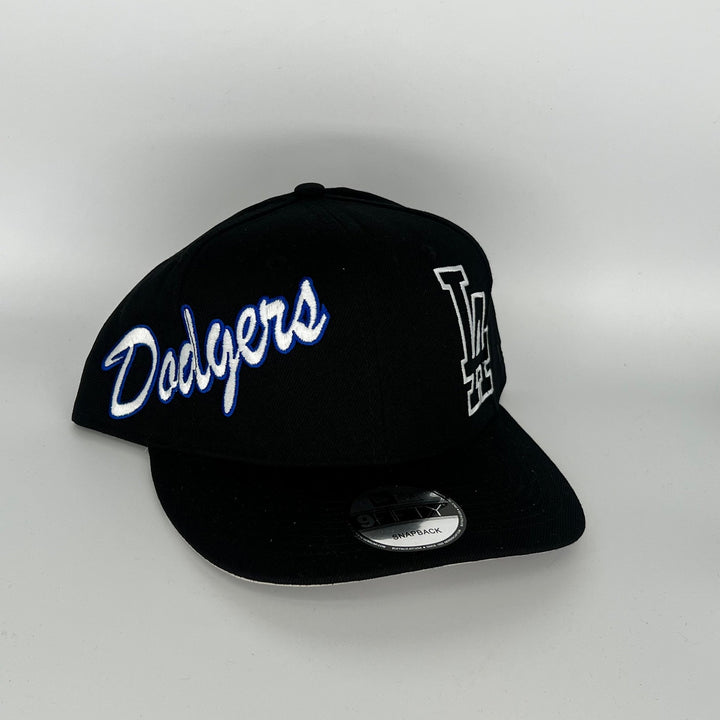 Black Los Angeles Dodgers Dodgers Side Patch New Era MLB 9Fifty Snapback Hat