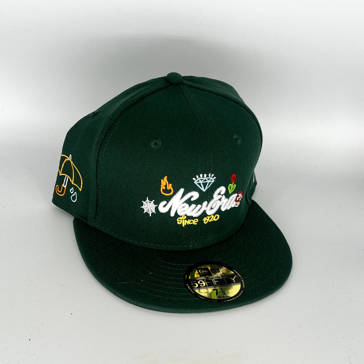 Green New Era 59Fifty Fitted Hat