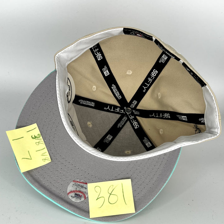 Cream Green  Los Angeles Dodgers New Era MLB 59Fifty Fitted Hat