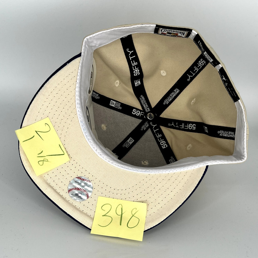 Brown Navy Blue  Sugar Skull Los Angeles Dodgers New Era MLB 59Fifty Fitted Hat