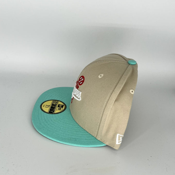 Cream Green  Los Angeles Dodgers New Era MLB 59Fifty Fitted Hat