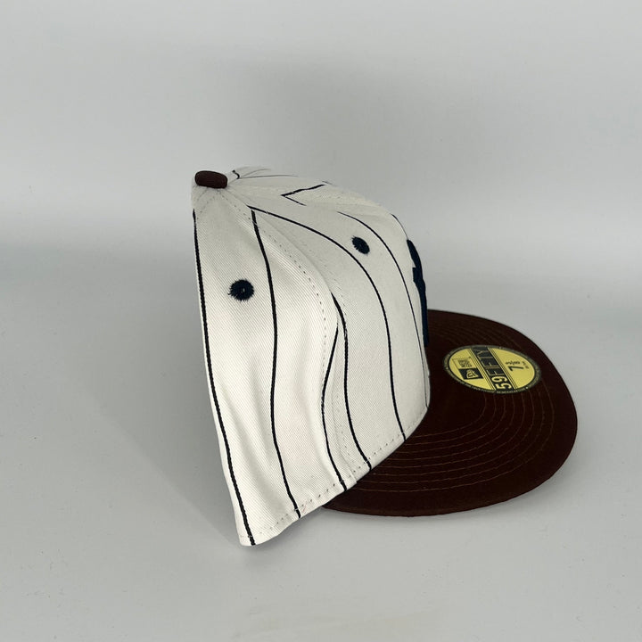 White Brown New York Yankees New Era MLB 59Fifty Fitted Hat