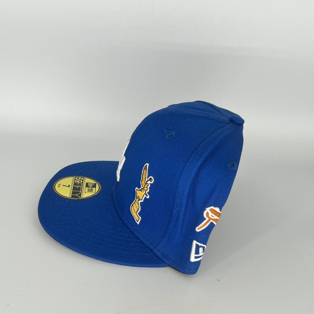 Blue Los Angeles Dodgers Logo Side Patch New Era MLB 59Fifty Fitted Hat