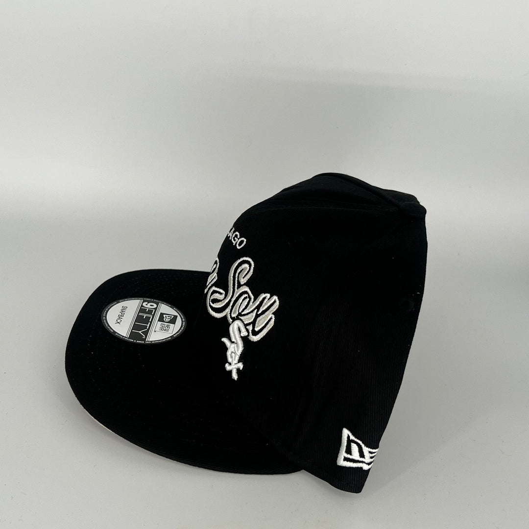 Black Chicago White Sox 95 Years White Sox Side Patch New Era MLB 9Fifty Snapback Hat