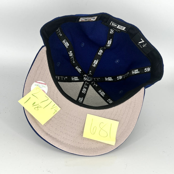 Blue Texas Rangers T Overlap New Era MLB 59Fifty Fitted Hat