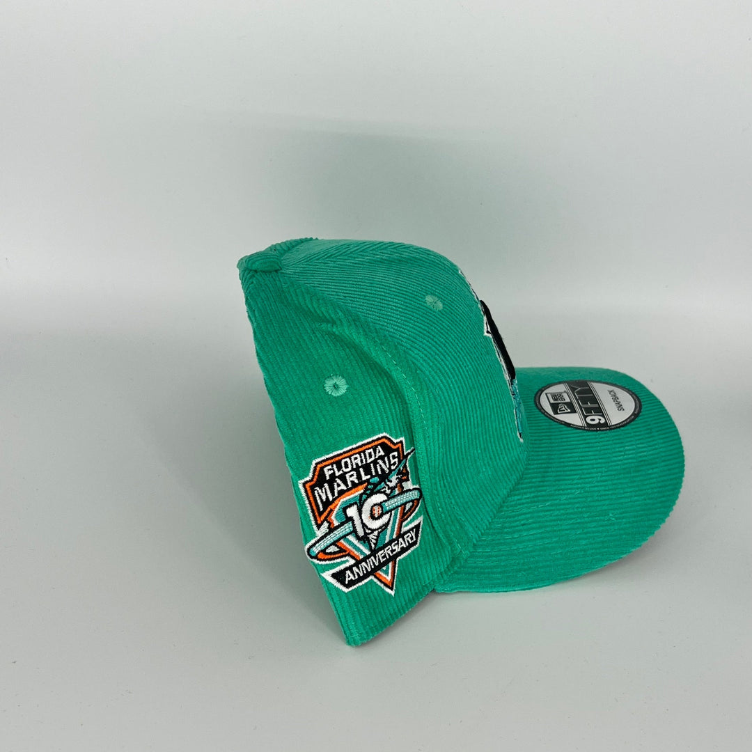 Green Florida Marlins 10th Anniversary Side Patch New Era MLB 9Fifty Snapback Hat