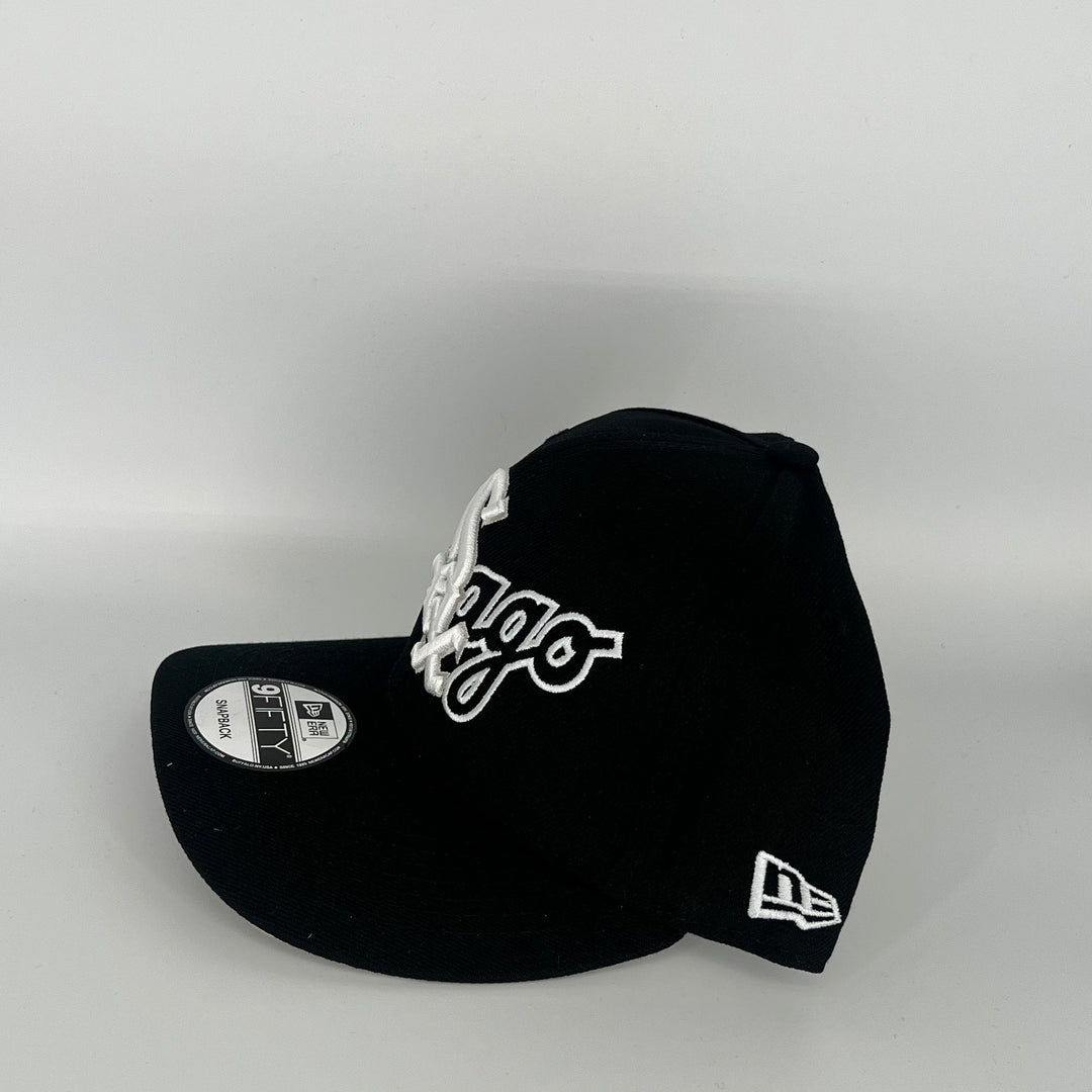 Black Chicago White Sox Sox Overlap New Era MLB 9Fifty Snapback Hat