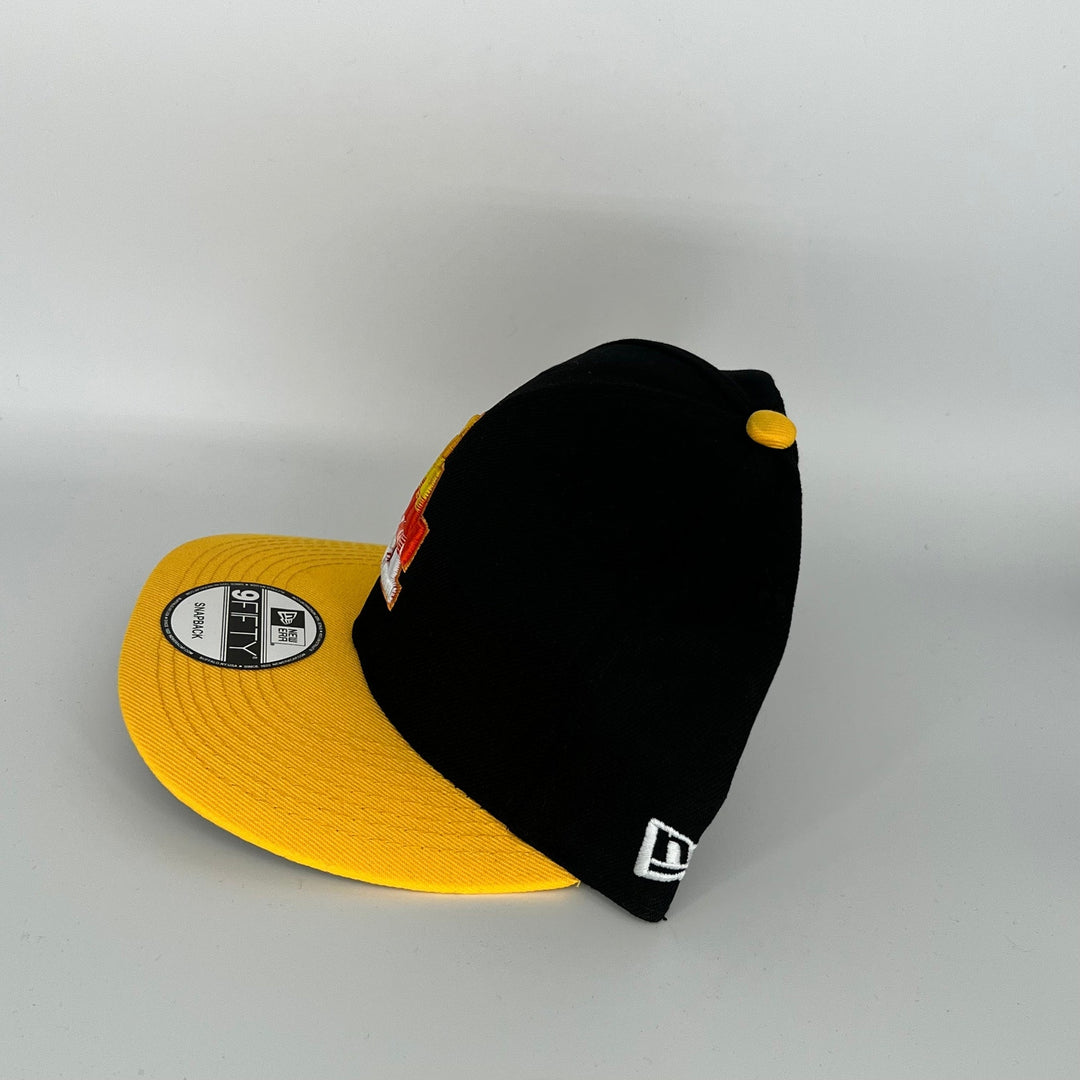 Black Yellow Los Angeles Dodgers 60th Anniversary Side Patch New Era MLB 9Fifty Snapback Hat
