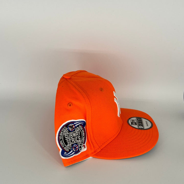 Orange New York Yankees 2000 New York Yankees New York Mets Subway Series Side Patch New Era MLB 9Fifty Snapback Hat