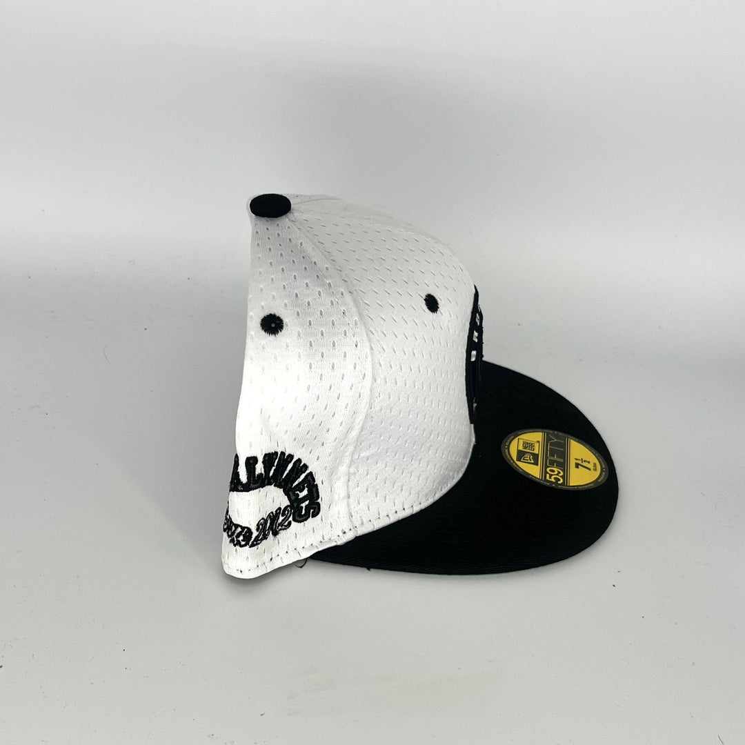 White Black Brooklyn Nets New Era NBA 59Fifty Fitted Hat