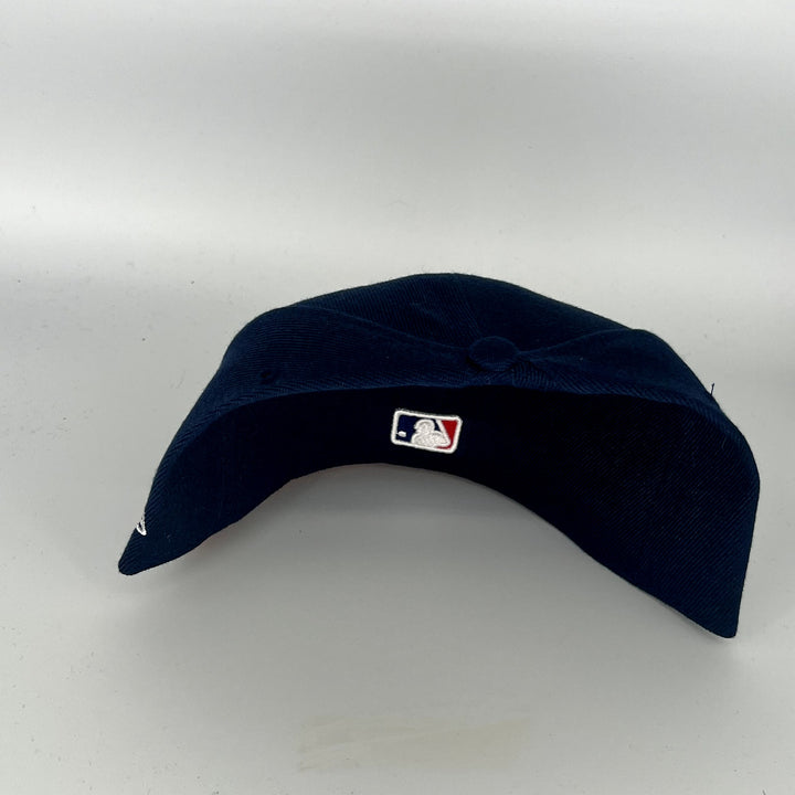 Nay Blue Gray Cleveland Indians Chief Wahoo New Era MLB 59Fifty Fitted Hat