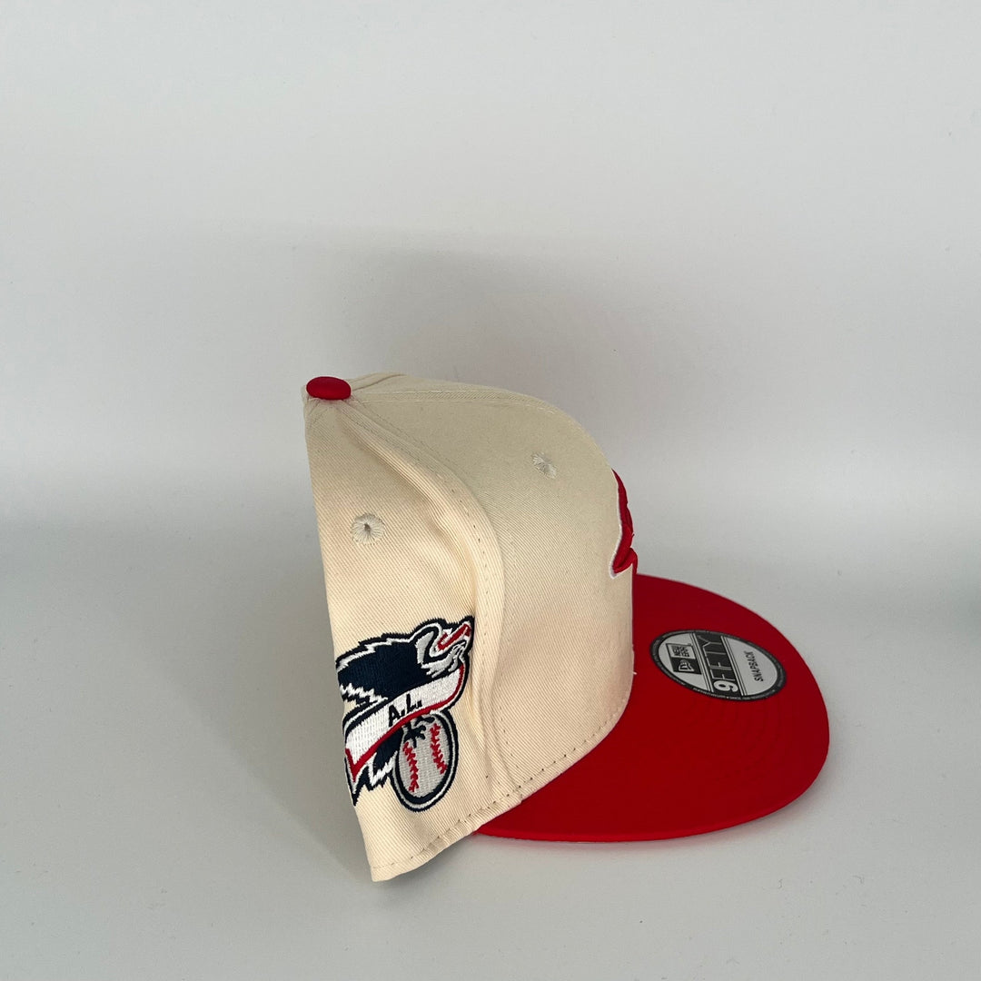White/Red Toronto A.L. Side Patch New Era MLB 9Fifty Snapback Hat