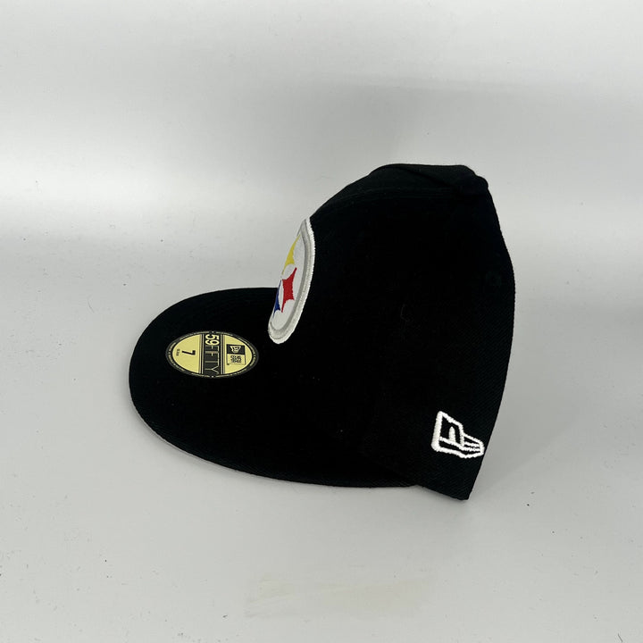 Black Pittsburgh Steelers 5X Champions Patch New Era NFL 59Fifty Fitted Hat