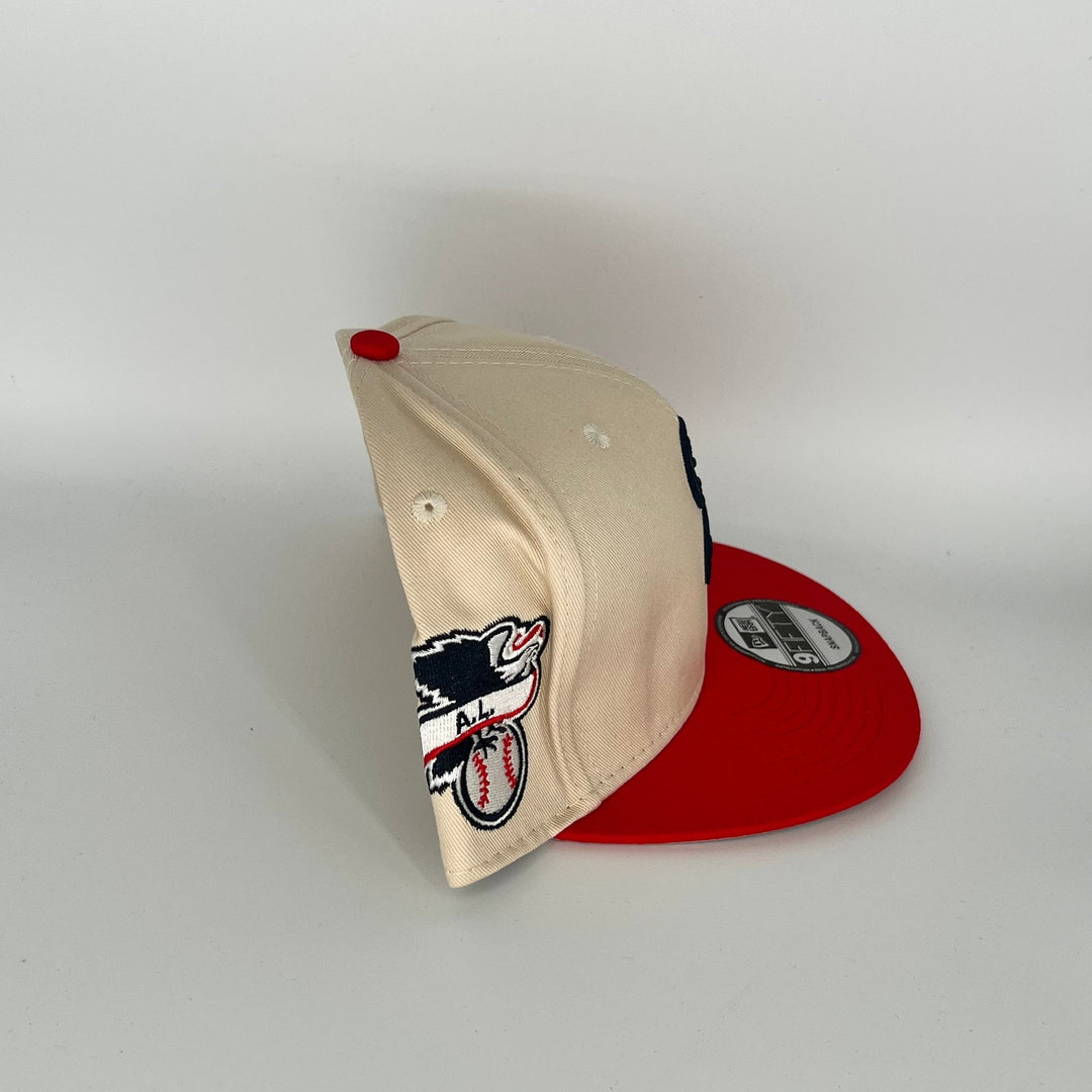 Khaki Red Chicago White Sox A.L Side Patch New Era MLB 9Fifty Snapback Hat