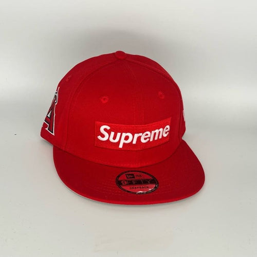 Red Supreme Los Angeles Angels New Era MLB 9Fifty Snapback Hat