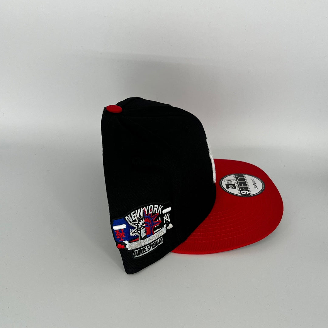 Black Red New York Yankees NY Stadium Subway Series Side Patch New Era MLB 9Fifty Snapback Hat