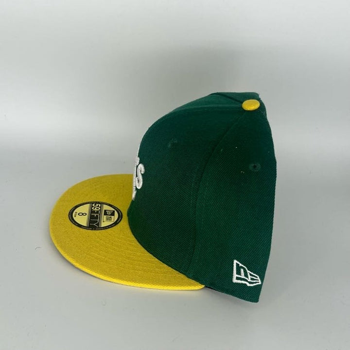 Green Yellow Athletics New Era MLB 59Fifty Fitted Hat