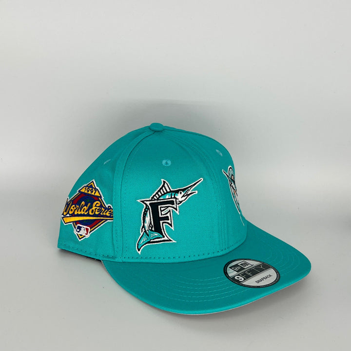 Blue Florida Marlins 1987 World Series 2017 All Star Side Patch New Era MLB 9Fifty Snapback Hat