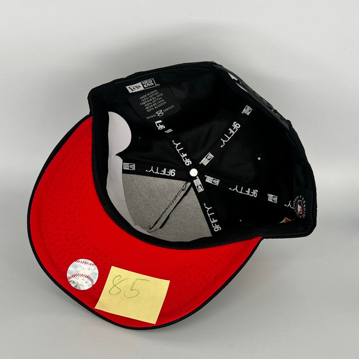 Black Los Angeles Angels 2002 World Champions 20TH Anniversary Side Patch New Era MLB 9Fifty Snapback Hat