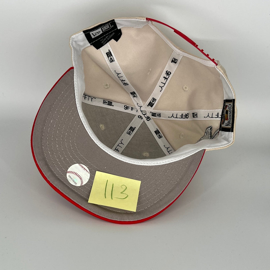 Khaki Red Chicago White Sox A.L Side Patch New Era MLB 9Fifty Snapback Hat