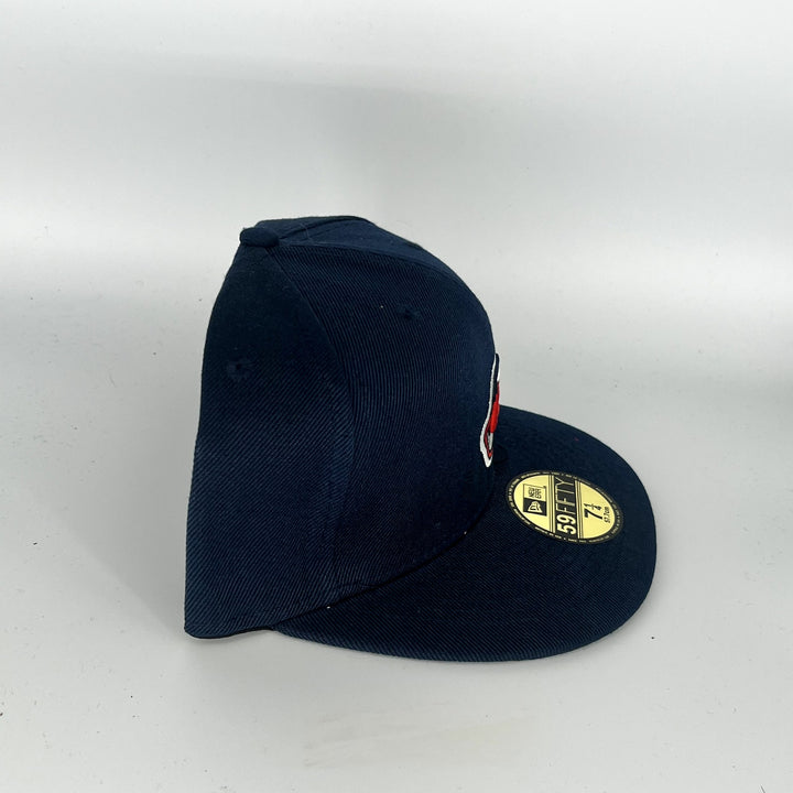 Navy Blue Cleveland Indians Wahoo New Era MLB 59Fifty Fitted Hat