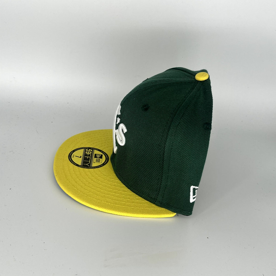 Green Yellow Athletics New Era MLB 59Fifty Fitted Hat