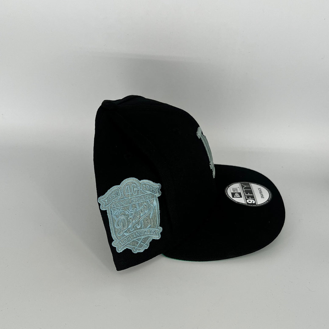 Black Los Angeles Dodgers 40th Anniversary Side Patch New Era MLB 9Fifty Snapback Hat
