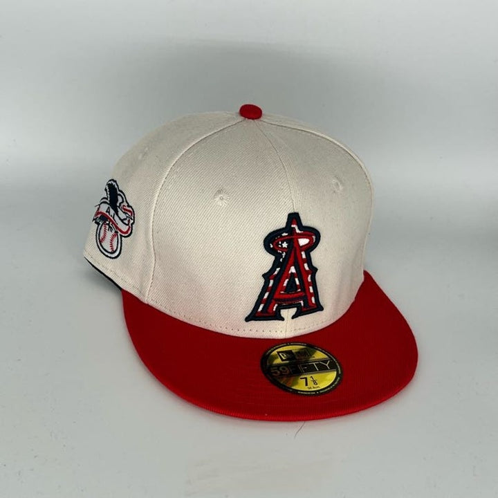 White red  Los Angeles Angels New Era MLB 59Fifty Fitted Hat