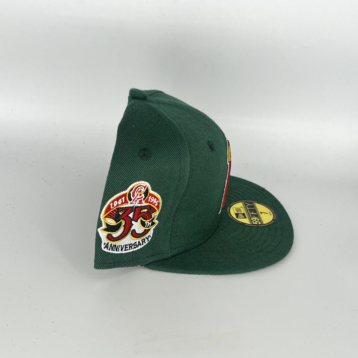 Green Los Angeles Angels 35TH Anniversary New Era MLB 59Fifty Fitted Hat