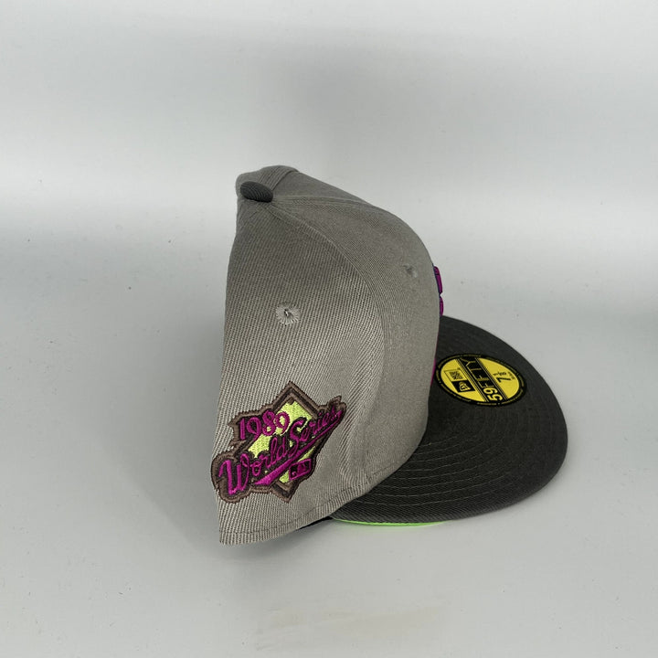 Gray Black Athletics 1989 World Series SP New Era MLB 59Fifty Fitted Hat