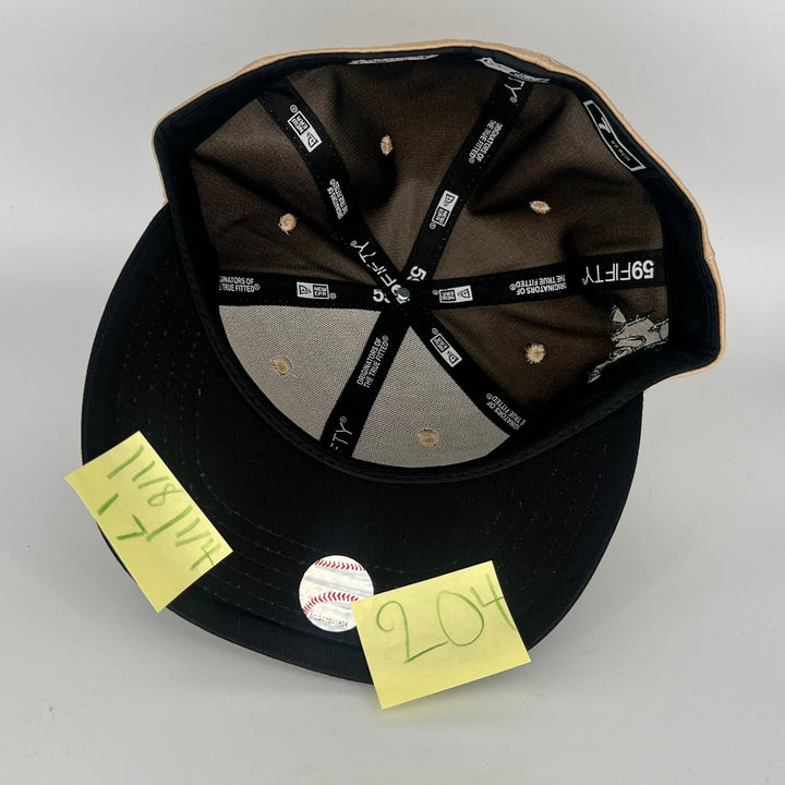 Khaki Black New York Yankees New York City Side Patch New Era MLB 59Fifty Fitted Hat