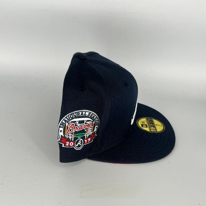 Navy Blue Atlanta Braves 2017 Inaugural  Season SP New Era MLB 59Fifty Fitted Hat