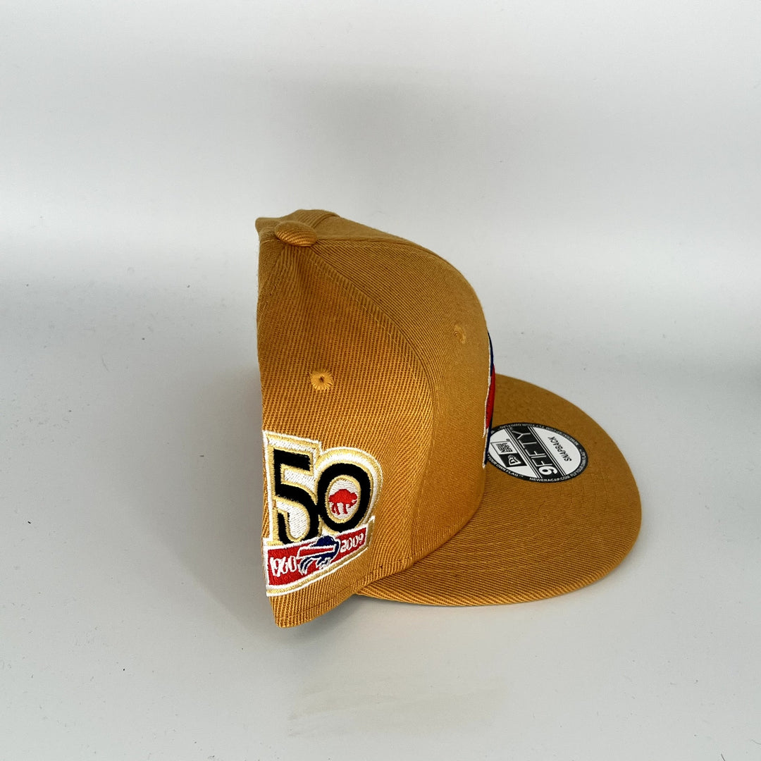 Brown Buffalo Bills 50 Years Anniversary Side Patch New Era NFL 9Fifty Snapback Hat