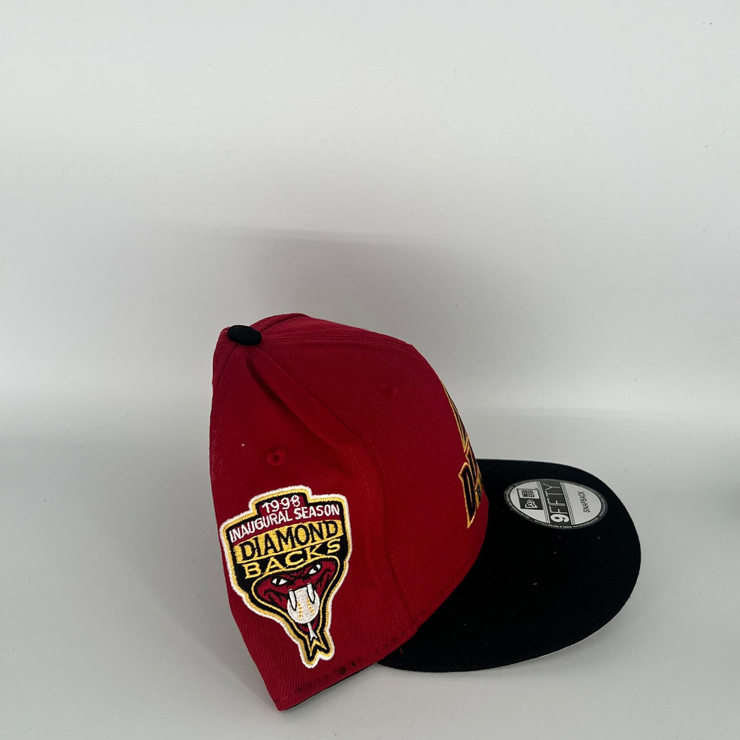 Red Black Arizona Diamondbacks 1998 Inaugural Season Arizona Diamondbacks Side Patch New Era MLB 9Fifty Snapback Hat