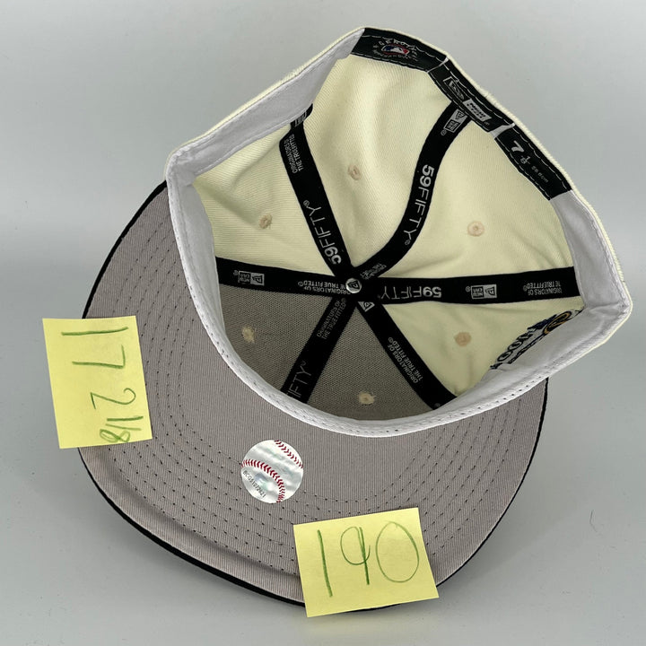 White Black Los Angeles Dodgers 100th Anniversary Side Patch New Era MLB 59Fifty Fitted Hat