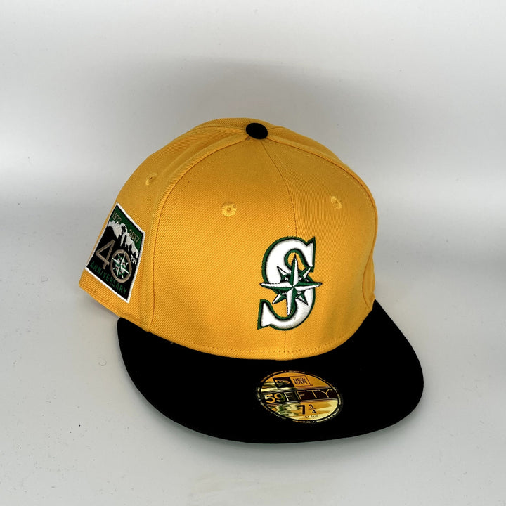 Orange Black Seattle Mariners New Era MLB 59Fifty Fitted Hat