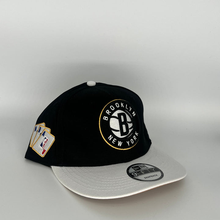 Black White Brooklyn New York NBA Side Patch New Era NBA 9Fifty Snapback Hat