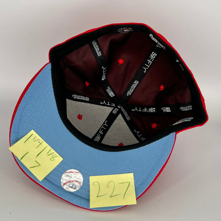 Red Los Angeles Dodgers 60th Anniversary LA Dodger Side Patch New Era MLB 59Fifty Fitted Hat