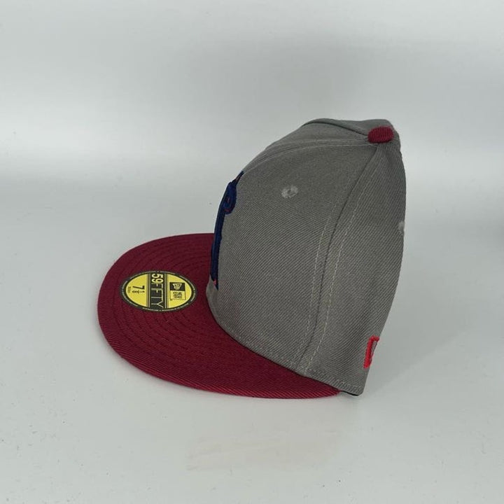 Gray Maroon Los Angeles Angels New Era MLB 59Fifty Fitted Hat