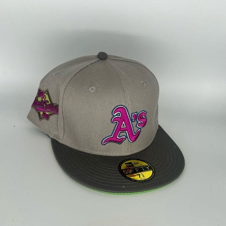Gray Athletics New Era MLB 59Fifty Fitted Hat
