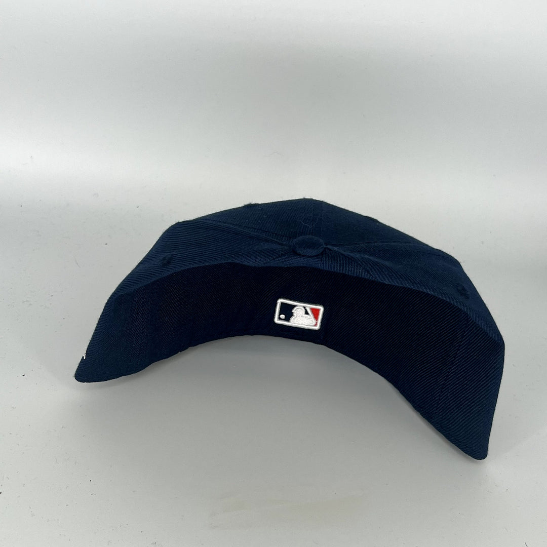 Navy Blue Cleveland Indians Wahoo New Era MLB 59Fifty Fitted Hat