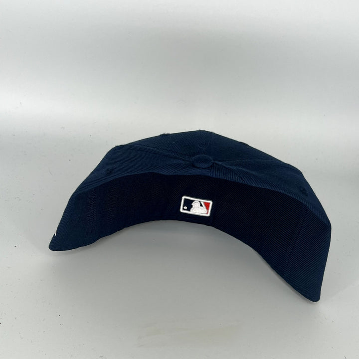 Navy Blue Cleveland Indians Wahoo New Era MLB 59Fifty Fitted Hat