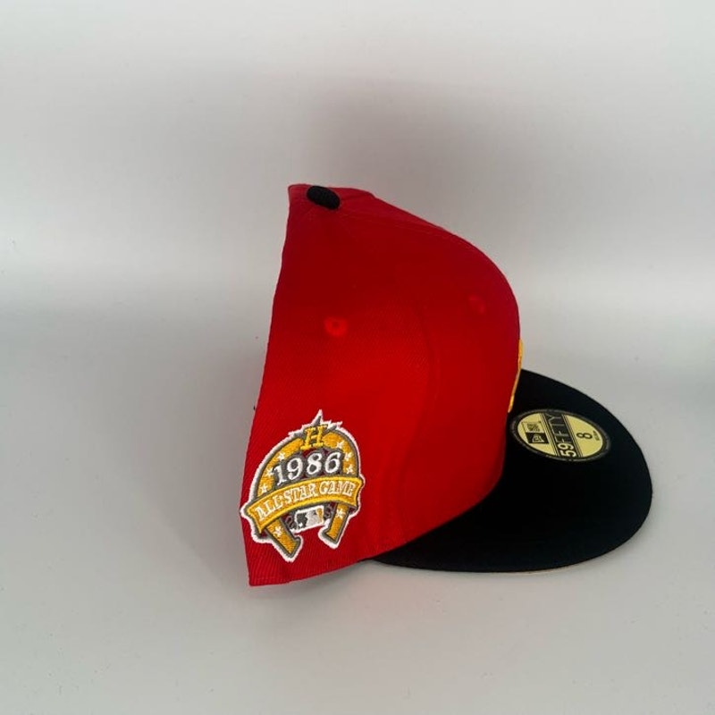 Red Black Houston Astros 1986 ASG Side Patch New Era MLB 59Fifty Fitted Hat